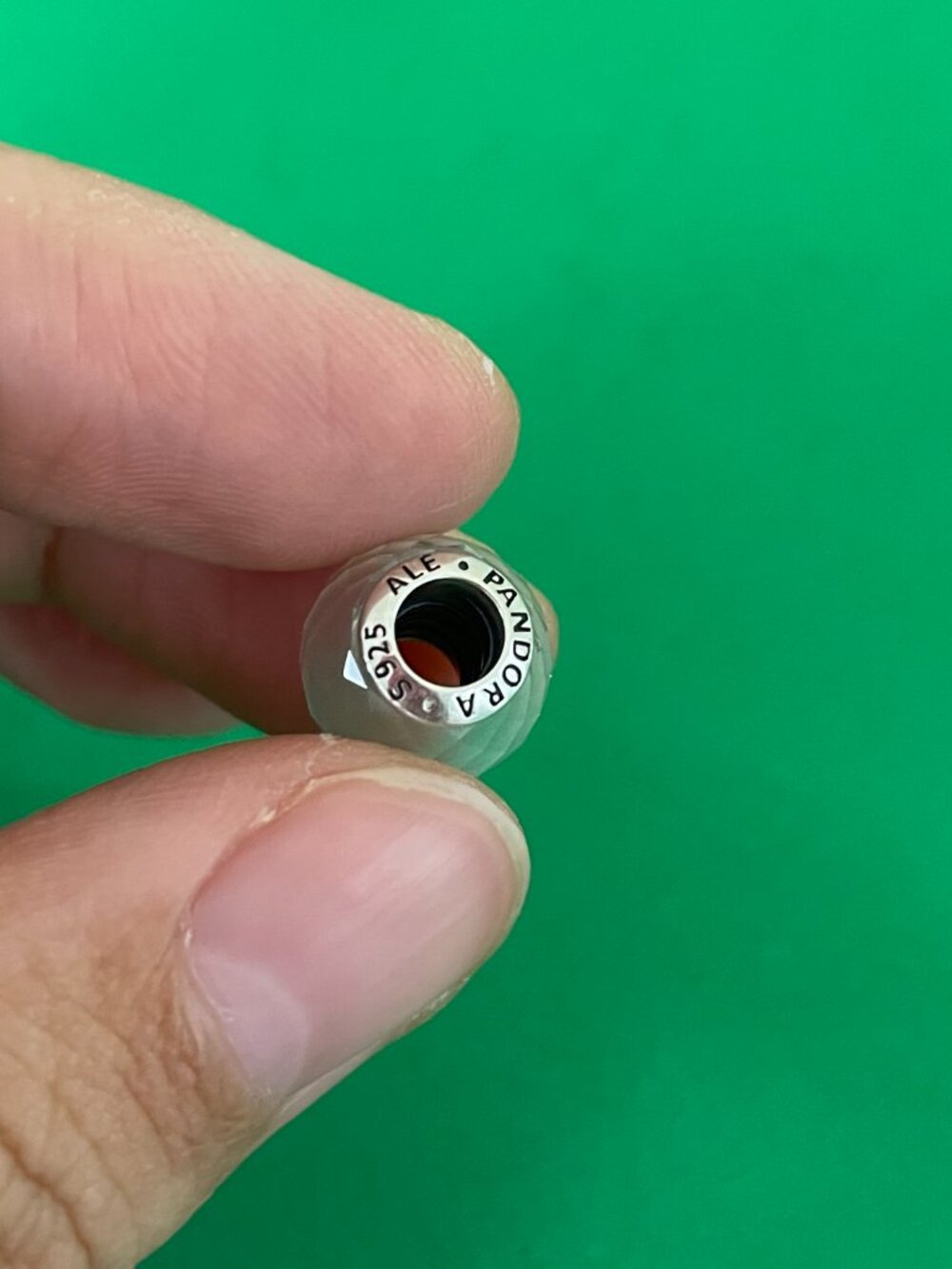 Authentic NEW! AUTHENTIC PANDORA Geometric Facets with White Glass Crystal Charm - Picture 4 of 4
